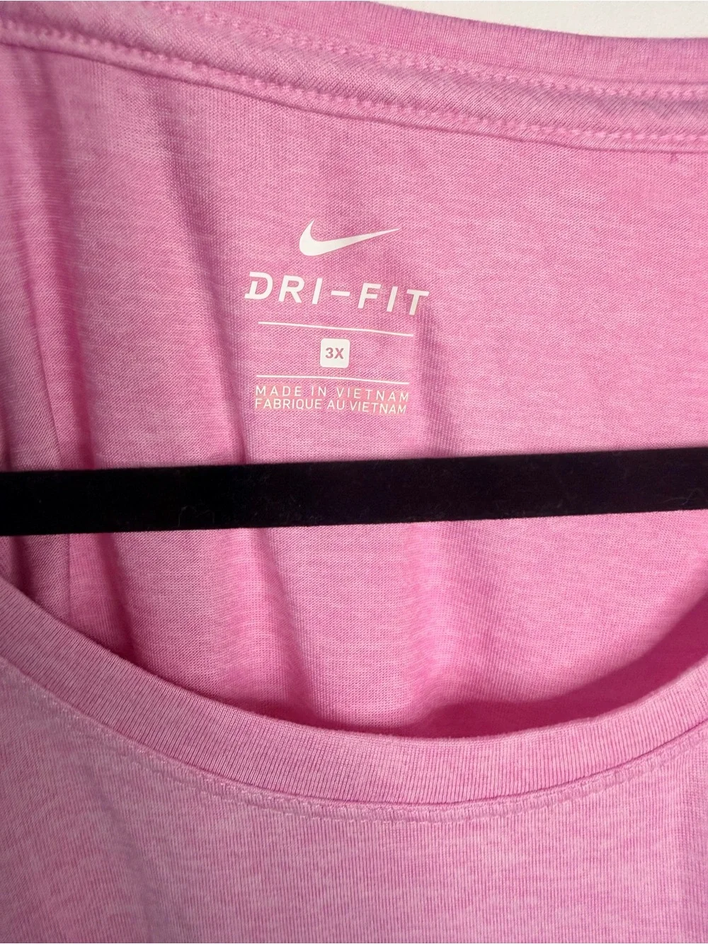 Nike pink plus size scoop neck tee